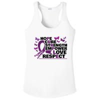 Epilepsy Warrior Purple Ribbon Butterfly Ladies PosiCharge Competitor Racerback Tank