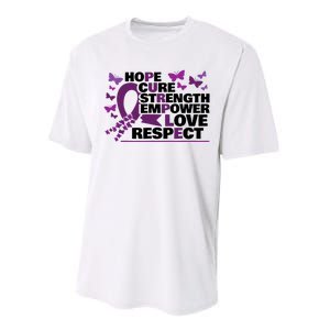 Epilepsy Warrior Purple Ribbon Butterfly Performance Sprint T-Shirt