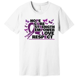 Epilepsy Warrior Purple Ribbon Butterfly Premium T-Shirt