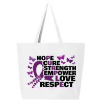 Epilepsy Warrior Purple Ribbon Butterfly 25L Jumbo Tote