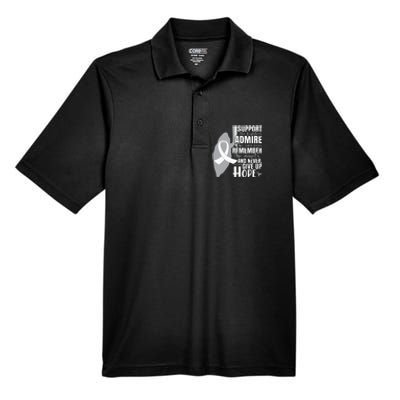 Empowering White Ribbon Support for Lung Cancer Fighters Men's Origin Performance Piqué Polo