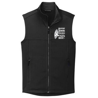 Empowering White Ribbon Support for Lung Cancer Fighters Collective Smooth Fleece Vest