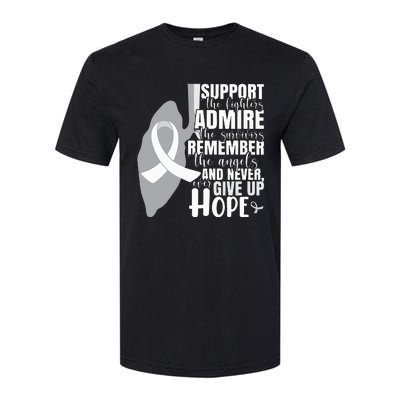 Empowering White Ribbon Support for Lung Cancer Fighters Softstyle® CVC T-Shirt