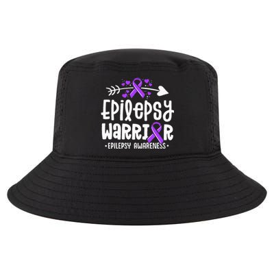 Epilepsy Warrior Ribbon Purple Epilepsy Awareness Support Cool Comfort Performance Bucket Hat