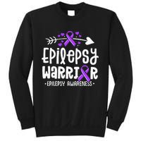 Epilepsy Warrior Ribbon Purple Epilepsy Awareness Support Sweatshirt