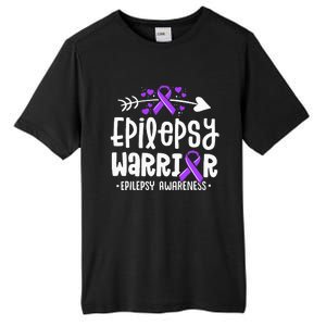 Epilepsy Warrior Ribbon Purple Epilepsy Awareness Support Tall Fusion ChromaSoft Performance T-Shirt