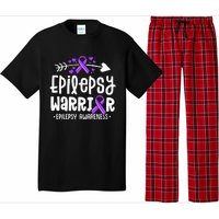 Epilepsy Warrior Ribbon Purple Epilepsy Awareness Support Pajama Set