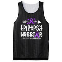 Epilepsy Warrior Ribbon Purple Epilepsy Awareness Support Mesh Reversible Basketball Jersey Tank