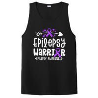 Epilepsy Warrior Ribbon Purple Epilepsy Awareness Support PosiCharge Competitor Tank