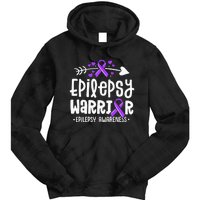 Epilepsy Warrior Ribbon Purple Epilepsy Awareness Support Tie Dye Hoodie