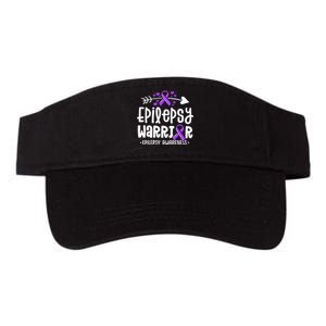 Epilepsy Warrior Ribbon Purple Epilepsy Awareness Support Valucap Bio-Washed Visor