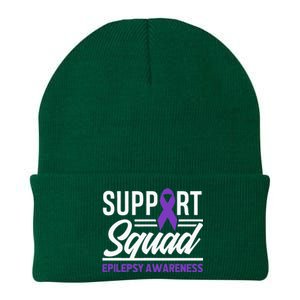 Epilepsy Warrior Support Squad Support Epilepsy Awareness Knit Cap Winter Beanie