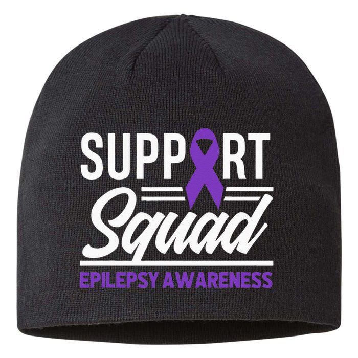 Epilepsy Warrior Support Squad Support Epilepsy Awareness Sustainable Beanie