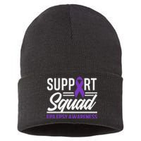 Epilepsy Warrior Support Squad Support Epilepsy Awareness Sustainable Knit Beanie