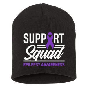 Epilepsy Warrior Support Squad Support Epilepsy Awareness Short Acrylic Beanie