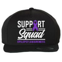 Epilepsy Warrior Support Squad Support Epilepsy Awareness Wool Snapback Cap