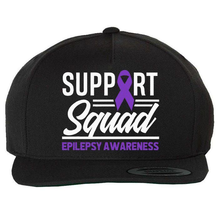 Epilepsy Warrior Support Squad Support Epilepsy Awareness Wool Snapback Cap