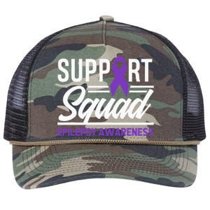 Epilepsy Warrior Support Squad Support Epilepsy Awareness Retro Rope Trucker Hat Cap