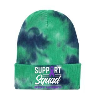 Epilepsy Warrior Support Squad Support Epilepsy Awareness Tie Dye 12in Knit Beanie