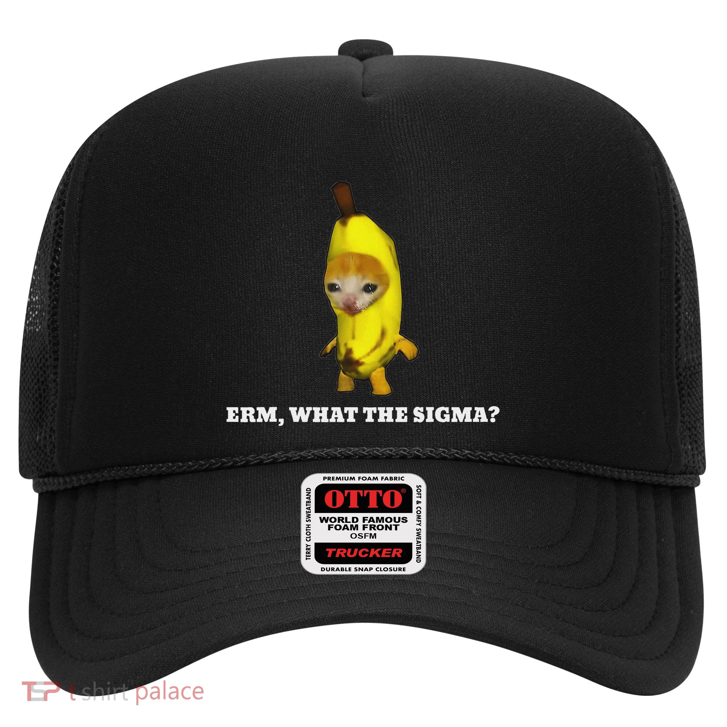 Erm What Sigma Cat Meme Trucker Hat