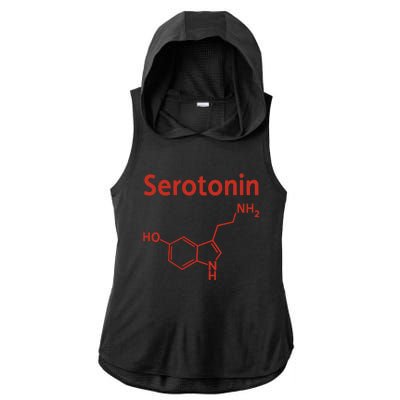 Endra Wearing Serotonin Comfy Ladies PosiCharge Tri-Blend Wicking Draft Hoodie Tank