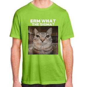 Erm What Sigma Meme Cat Meme Internet Memes Funny Meme Genz Adult ChromaSoft Performance T-Shirt