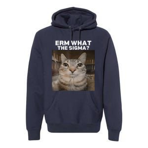 Erm What Sigma Meme Cat Meme Internet Memes Funny Meme Genz Premium Hoodie