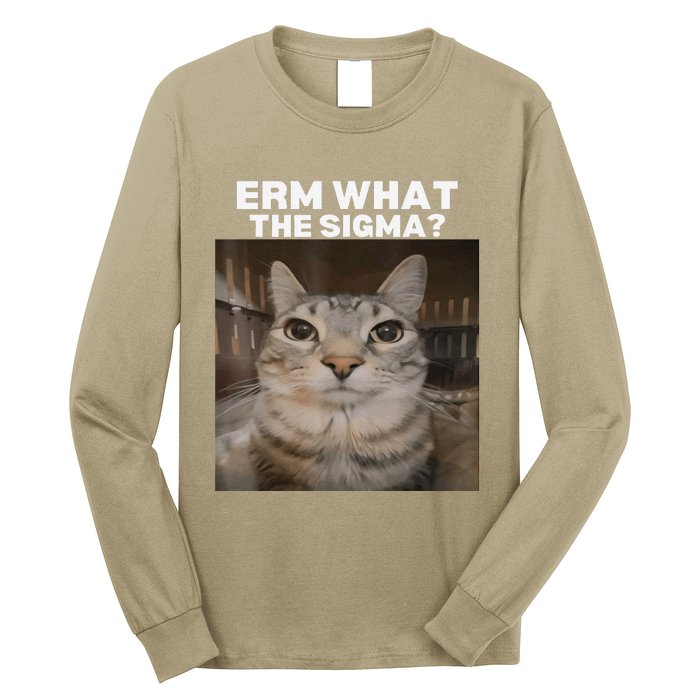 Erm What Sigma Meme Cat Meme Internet Memes Funny Meme Genz Long Sleeve Shirt