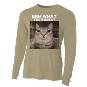 Erm What Sigma Meme Cat Meme Internet Memes Funny Meme Genz Cooling Performance Long Sleeve Crew