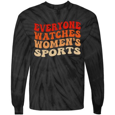 Everyone Watches Sports Female Athletes Tie-Dye Long Sleeve Shirt