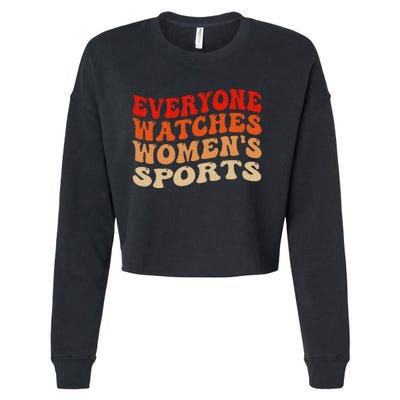 Everyone Watches Sports Female Athletes Cropped Pullover Crew