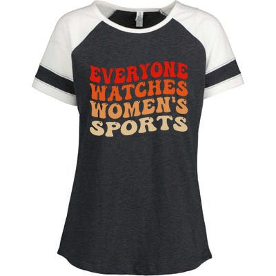 Everyone Watches Sports Female Athletes Enza Ladies Jersey Colorblock Tee