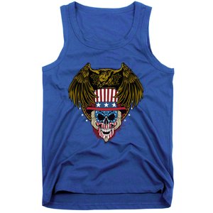 Eagle With Skull American Flag Fourth Of July Patriotic Gift Tank Top