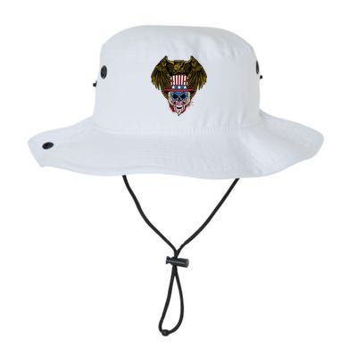 Eagle With Skull American Flag Fourth Of July Patriotic Gift Legacy Cool Fit Booney Bucket Hat