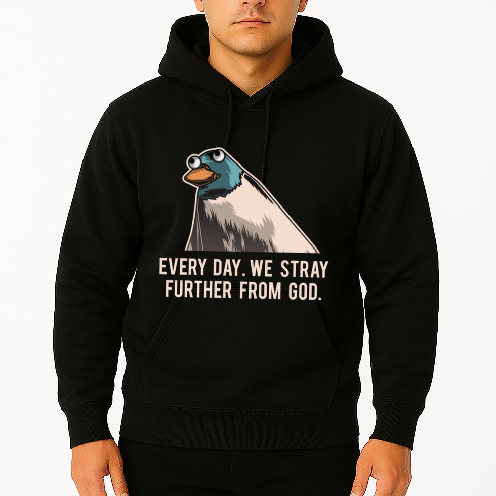 Everyday We Stray Further From God Meme Hoodie