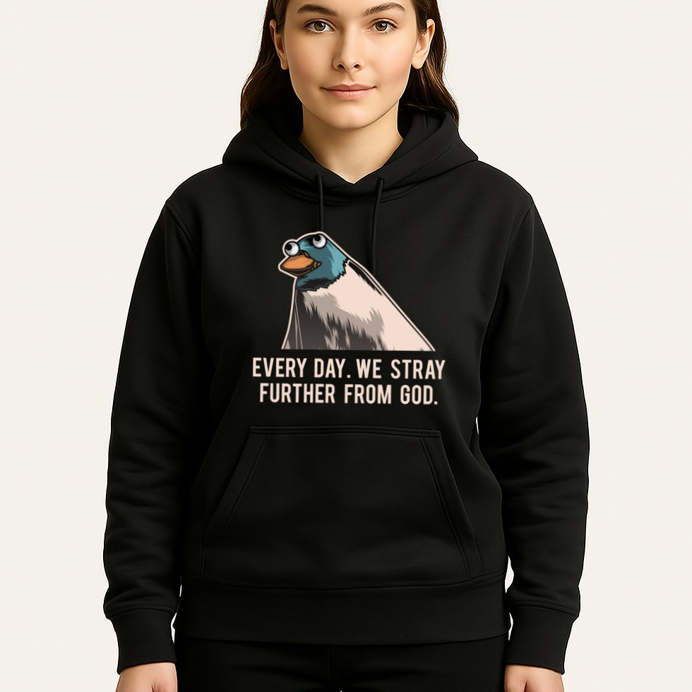 Everyday We Stray Further From God Meme Hoodie