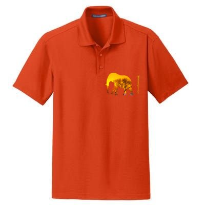 Elephant With Sunset In Africa Wildlife Elephants Gift Dry Zone Grid Polo