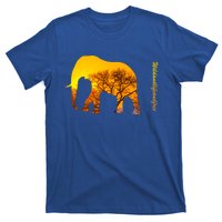 Elephant With Sunset In Africa Wildlife Elephants Gift T-Shirt