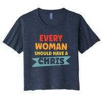 Every Woman Should Have A Chris Women's Crop Top Tee