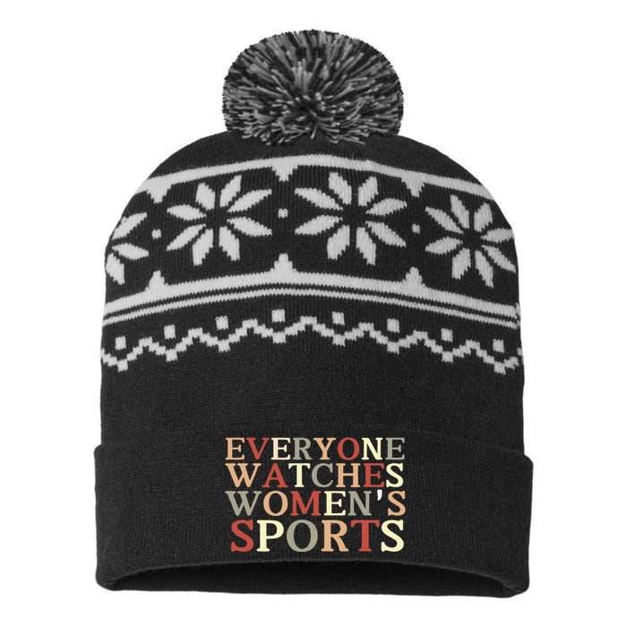 Everyone Watches Sports USA-Made Snowflake Beanie