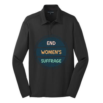 End Womens Sufferage Silk Touch Performance Long Sleeve Polo