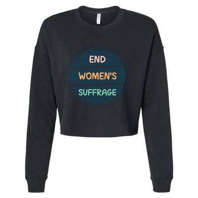 End Womens Sufferage Cropped Pullover Crew