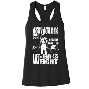 Everybody Wants To Be A Bodybuilder, Ronnie Gym Motivational Premium Women's Racerback Tank