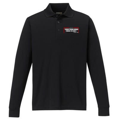 Everything Woke Turns To Shit Performance Long Sleeve Polo