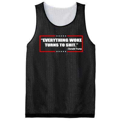 Everything Woke Turns To Shit Mesh Reversible Basketball Jersey Tank