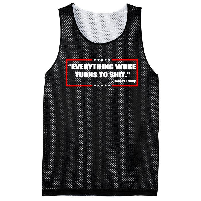 Everything Woke Turns To Shit Mesh Reversible Basketball Jersey Tank