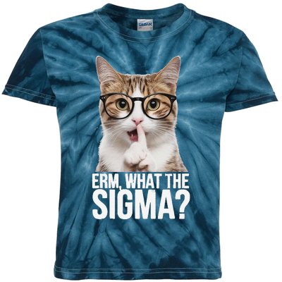 Erm What The Sigma Funny Meme Forand Kids Tie-Dye T-Shirt