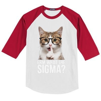 Erm What The Sigma Funny Meme Forand Kids Colorblock Raglan Jersey