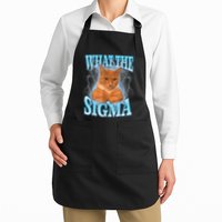 Erm What The Sigma Meme Cat Ironic Brainrot Full-Length Apron With Pockets