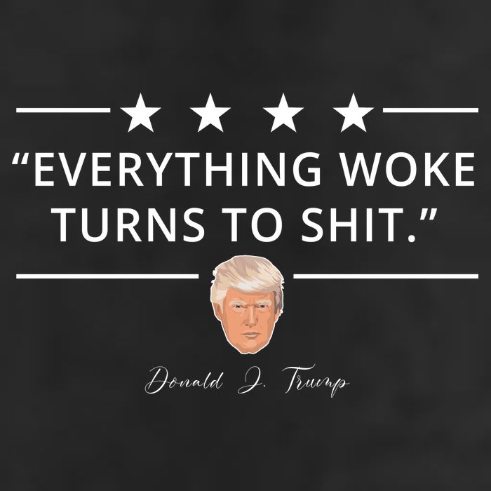Everything Woke Turns To Shit Donald Trump 7 Panel Mesh Trucker Snapback Hat